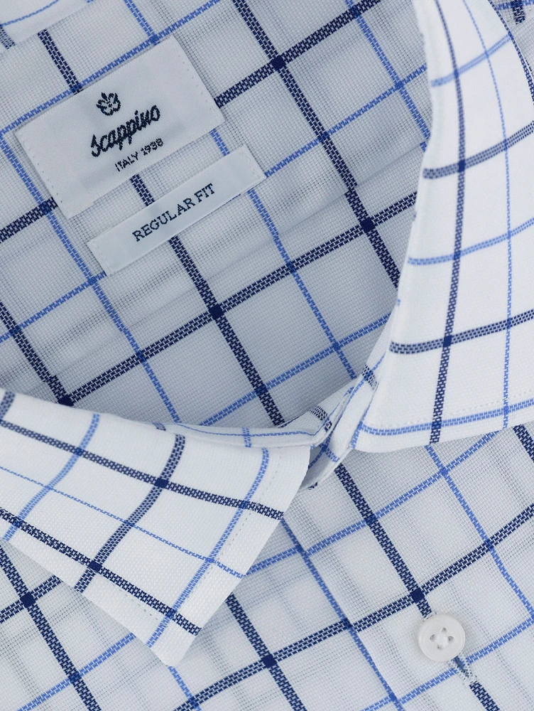 Camisa Business Casual Algodón Étamine a Cuadros