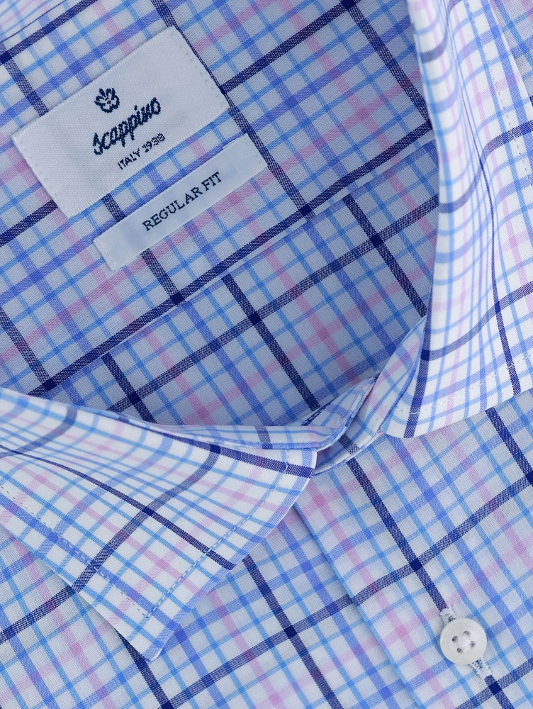 Camisa Business Casual Popelina a Cuadros