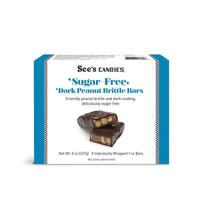 Sugar Free Dark Peanut Brittle Bars