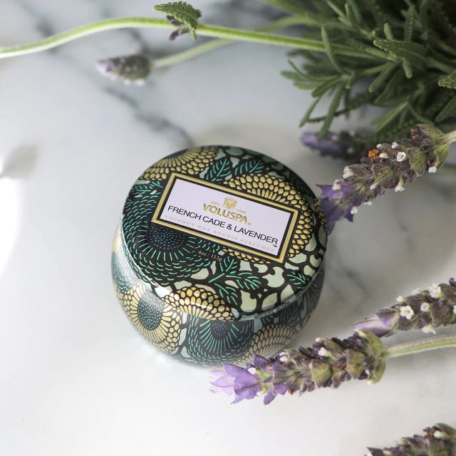 Mini French Cade & Lavender Decorative Tin Candle