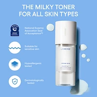 Mini Cream Skin Refillable Toner & Moisturizer with Ceramides and Peptides