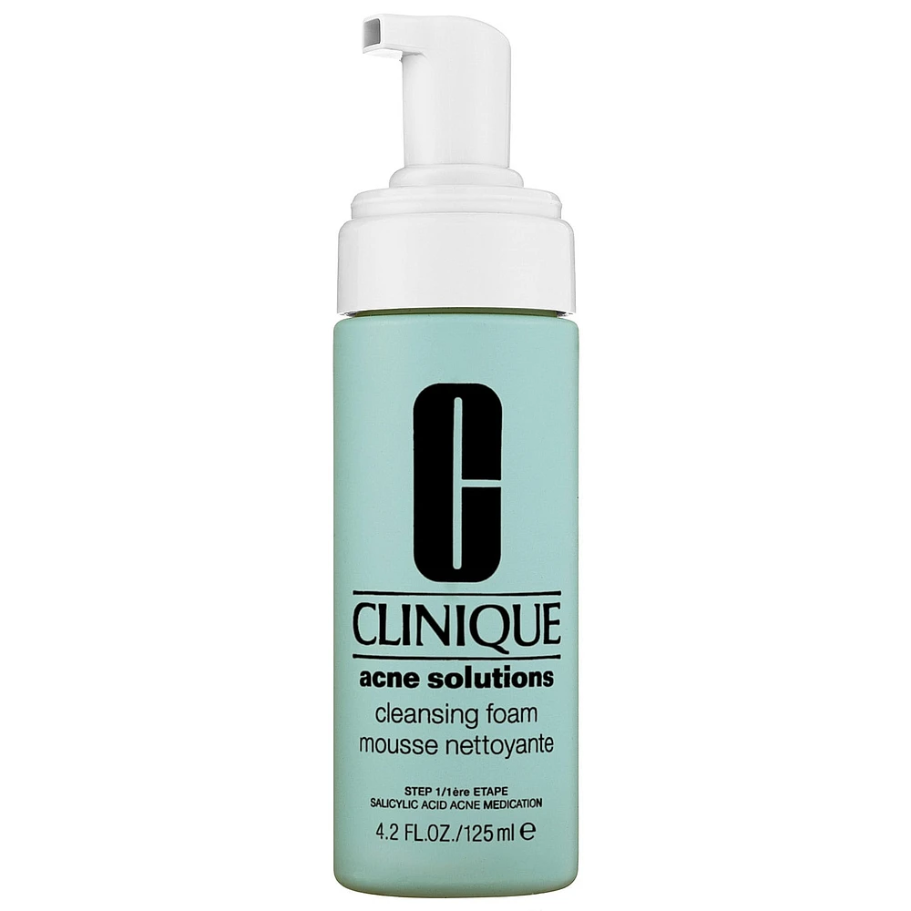 CLINIQUE Acne Solutions™ Cleansing Foam Face Wash with 2% Salicylic Acid 4.2 oz/ 125 mL