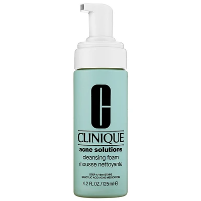 CLINIQUE Acne Solutions™ Cleansing Foam Face Wash with 2% Salicylic Acid 4.2 oz/ 125 mL