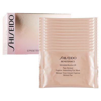 Shiseido Masque yeux lissant express rétinol pur Benefiance WrinkleResist24 12 Packettes x 2 Sheets