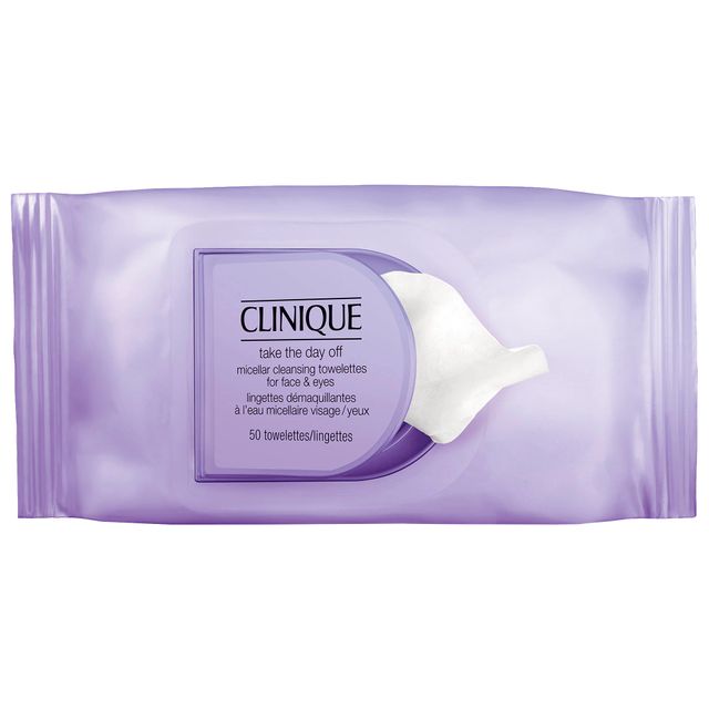 CLINIQUE Take The Day Off Micellar Cleansing Towelettes for Face & Eyes Makeup Remover 50 Wipes