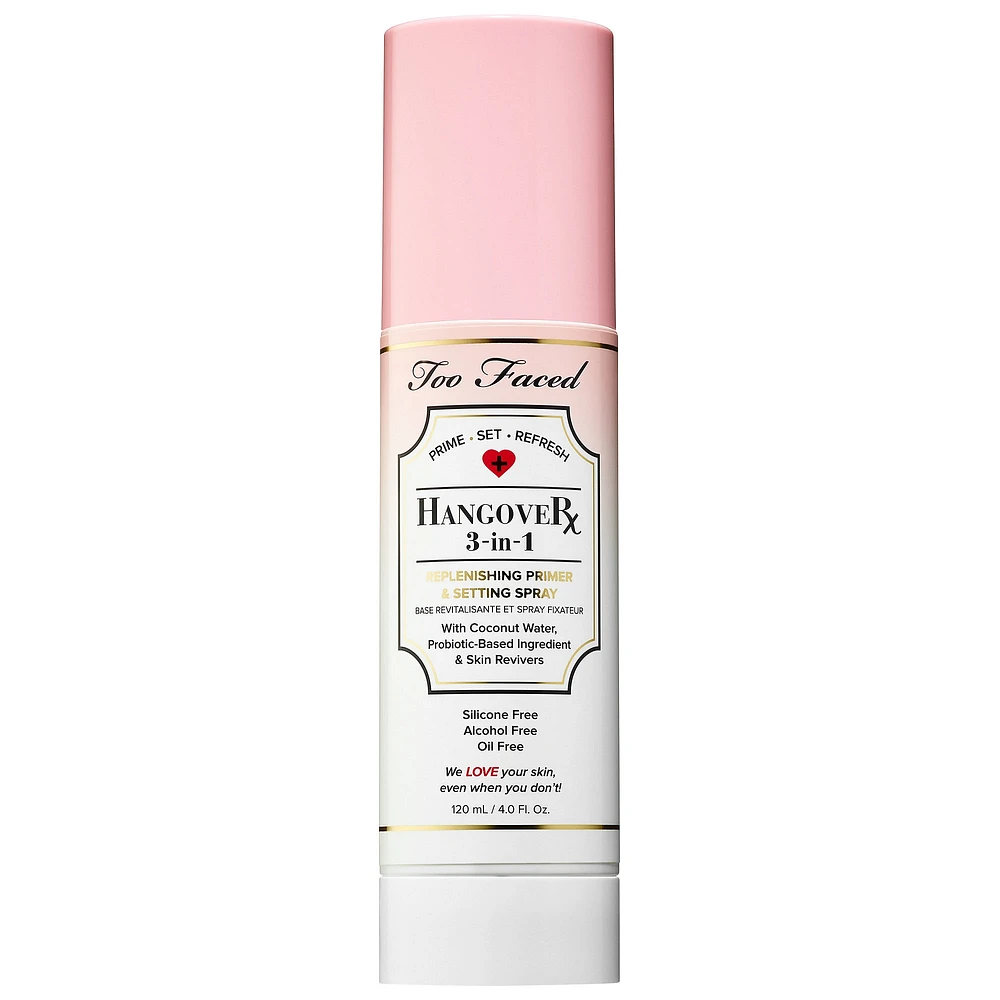 Too Faced Hangover 3-in-1 Replenishing Primer & Setting Spray 4 oz/ 120 mL