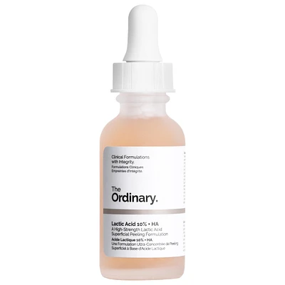The Ordinary Lactic Acid 10% + HA 2% High-Strength Exfoliating Serum for Uneven Texture 1 oz/ 30 mL