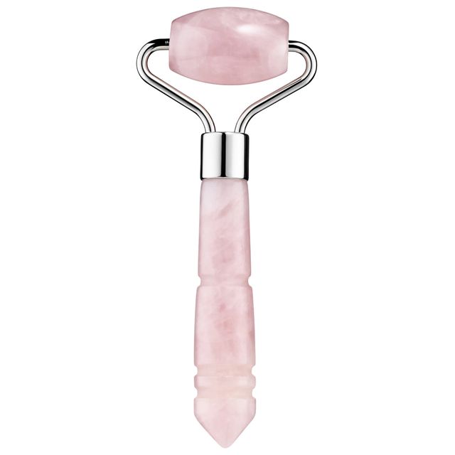 Rouleau de quartz rose dégonflant pour le visage