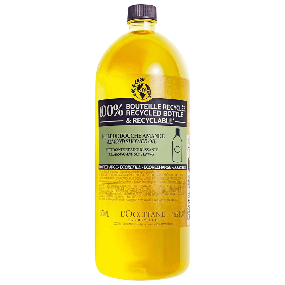 L'Occitane Cleansing And Softening Refillable Shower Oil With Almond mL
