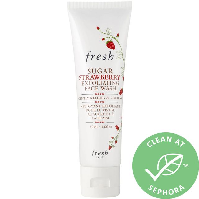 fresh Mini Sugar Strawberry Exfoliating Face Wash 1.6 oz/ 50 mL