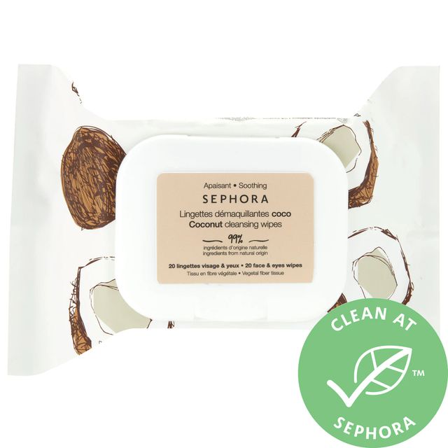 SEPHORA COLLECTION Clean Cleansing & Gentle Exfoliating Wipes Coconut 20 Wipes