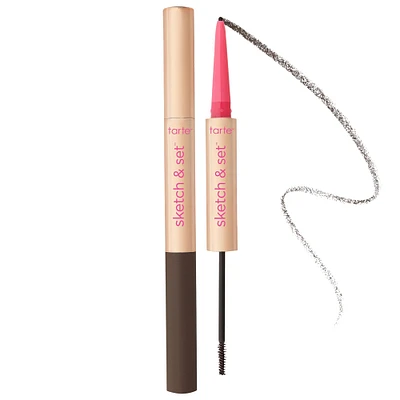 tarte sketch & set™ eyebrow definer pencil & tinted gel Dark Brown