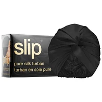 Slip Pure Silk Turban Black