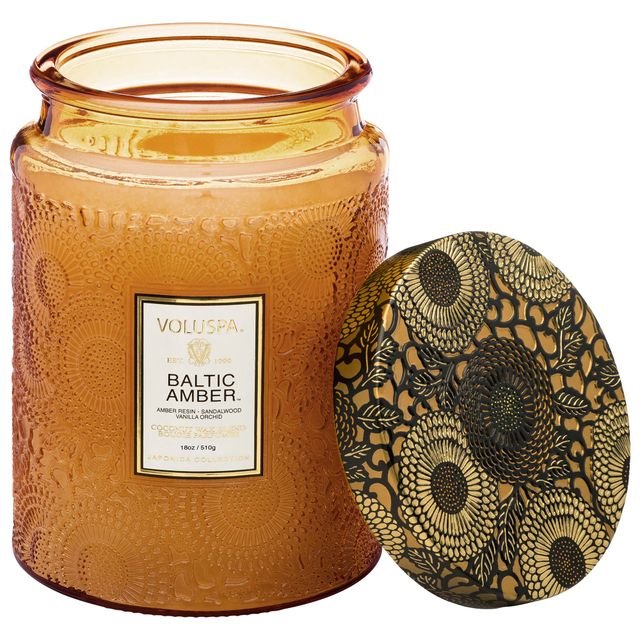 Baltic Amber Glass Candle