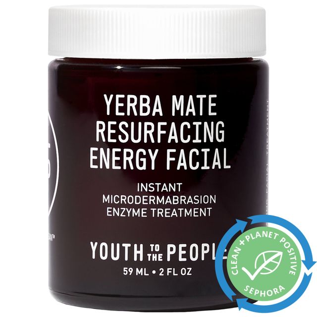 Youth To The People Yerba Mate Resurfacing + Exfoliating Energy Facial with Enzymes + Niacinamide 2.0 oz/ 59 mL