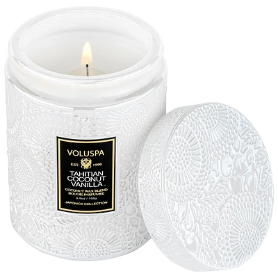 Tahitian Coconut Vanilla Glass Jar Candle