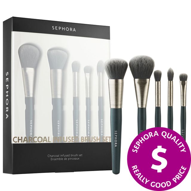 SEPHORA COLLECTION Charcoal Infused Vegan Makeup Brush Set