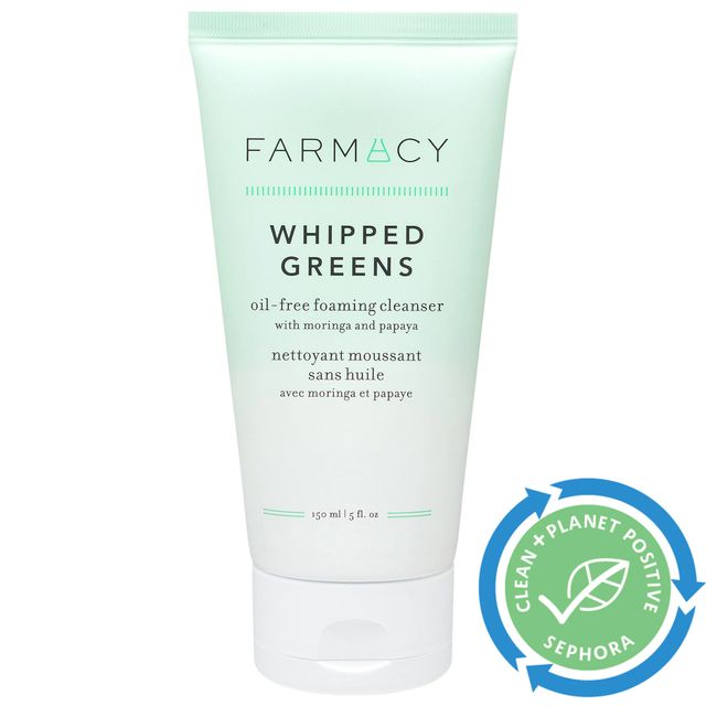 Farmacy Whipped Greens Oil-Free Foaming Cleanser with Moringa and Papaya 5 oz / 150 mL