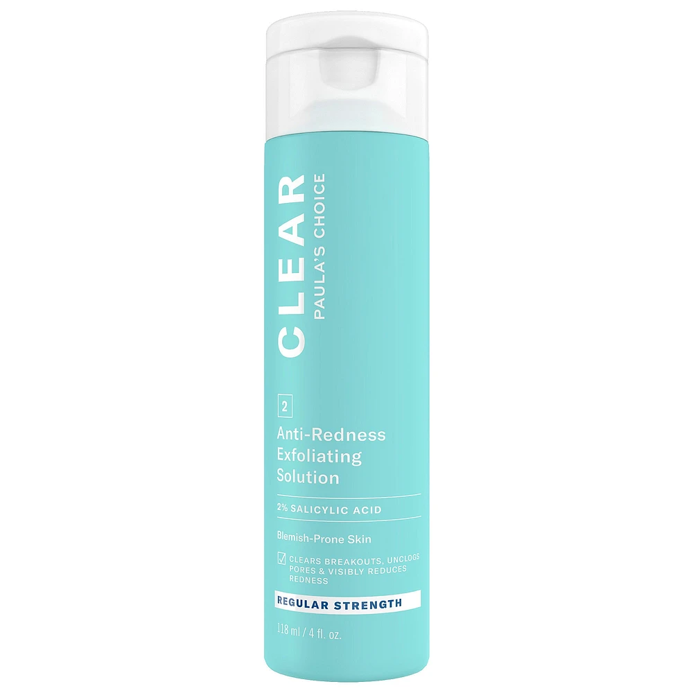 CLEAR Anti-Redness Exfoliating Solution with 2% Salicylic Acid