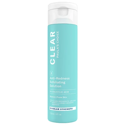 CLEAR Anti-Redness Exfoliating Solution with 2% Salicylic Acid