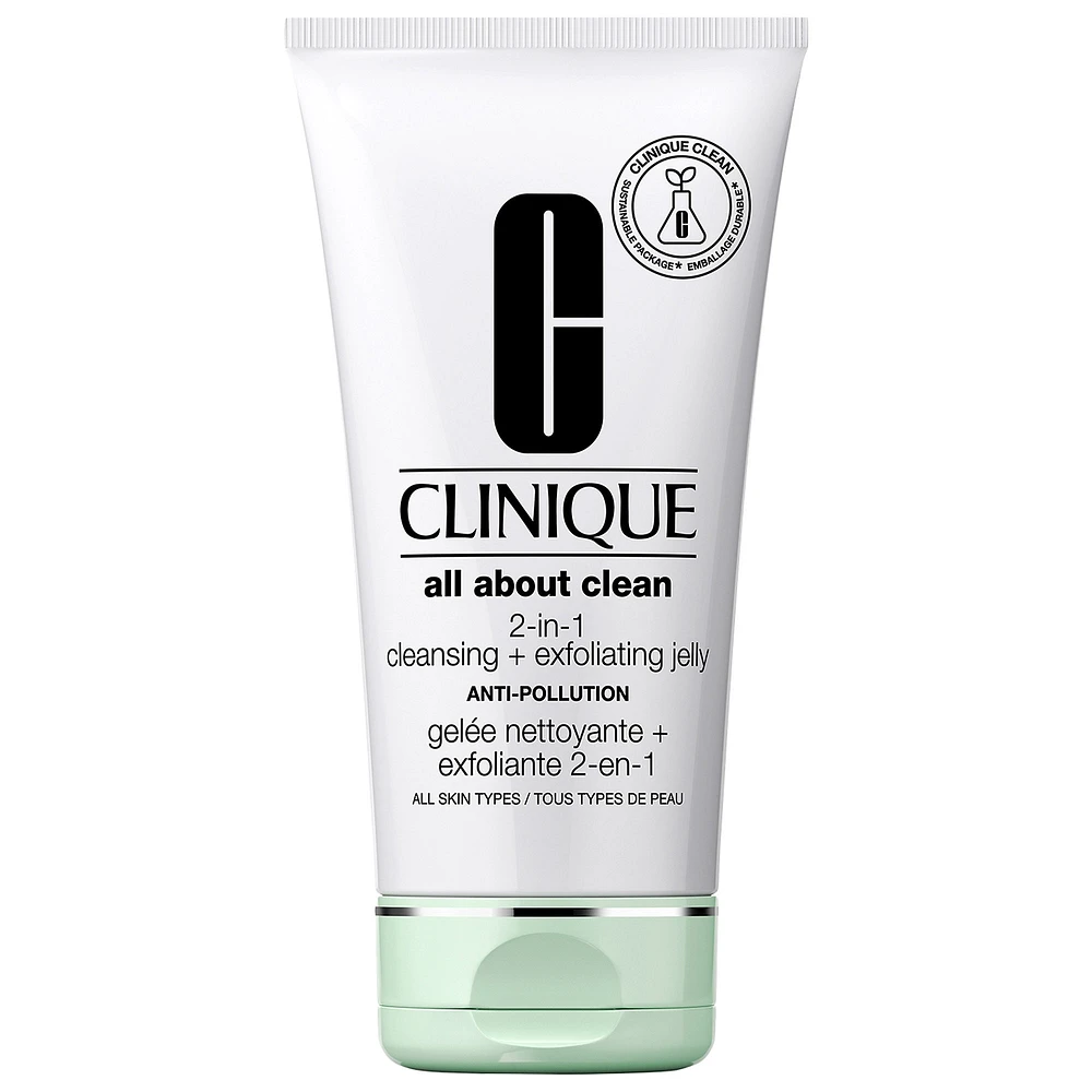 CLINIQUE All About Clean™ 2-in-1 Cleansing + Exfoliating Jelly Cleanser with Salicylic Acid 5 oz/ 150 mL