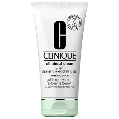 CLINIQUE All About Clean™ 2-in-1 Cleansing + Exfoliating Jelly Cleanser with Salicylic Acid 5 oz/ 150 mL