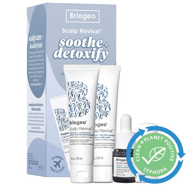 Briogeo Scalp Revival™ Soothe + Detoxify Travel Set for Dry Itchy, Oily Scalp