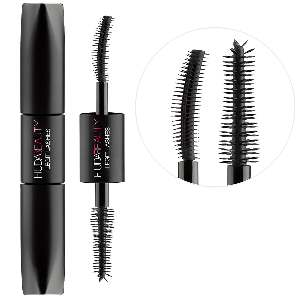 HUDA BEAUTY Mini LEGIT LASHES Double-Ended Volumizing and Lengthening Mascara 2 x 0.11 oz/ 3.5 mL