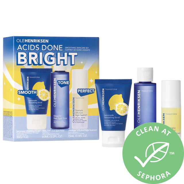 Acids Done Bright Smoothing Skincare Set