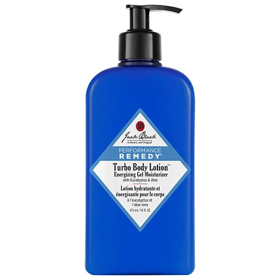 Jack Black Turbo Body Lotion Energizing Gel Moisturizer with Eucalyptus & Aloe 16 oz/ 473 mL