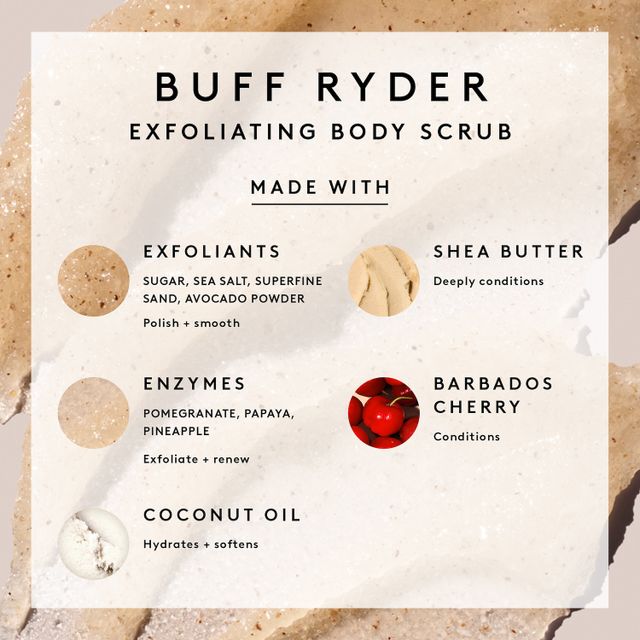Buff Ryder Exfoliating Body Scrub With Superfine Sand + Fruit Enzymes