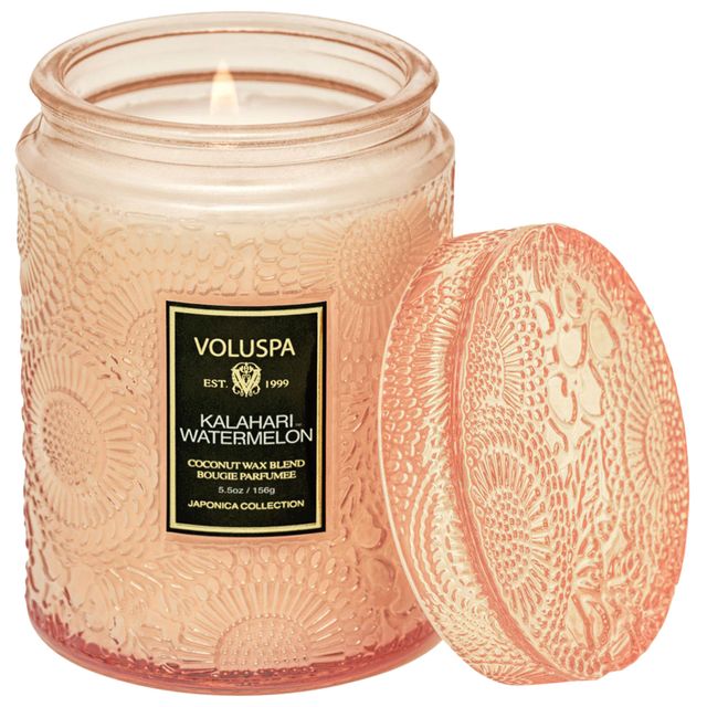 VOLUSPA Mini Kalahari Watermelon Glass Jar Candle 5.5 oz/ 156 g 1-wick candle