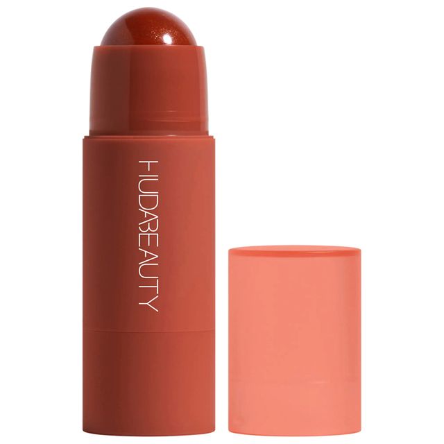 HUDA BEAUTY Cheeky Tint Cream Blush Stick Rebel Red 0.17 oz/ 5g