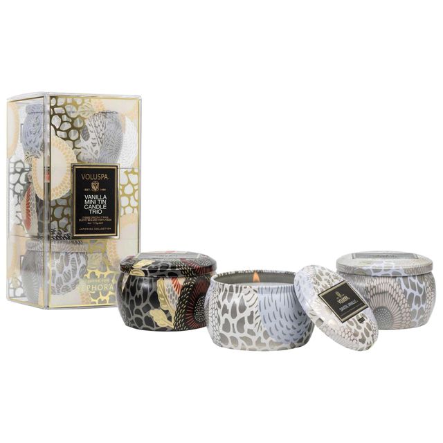 VOLUSPA Mini Tin Trio Candle Gift Set