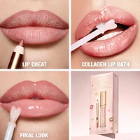 Mini Glossy Pink Lip Gloss + Liner Set