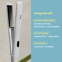 Flat Iron Hair Straightener with Aloe-Infused Ceramic Plates