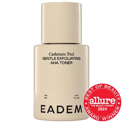 Cashmere Peel Gentle AHA + PHA Exfoliating Toner with 9% Lactic, Azelaic, Tranexamic Acids