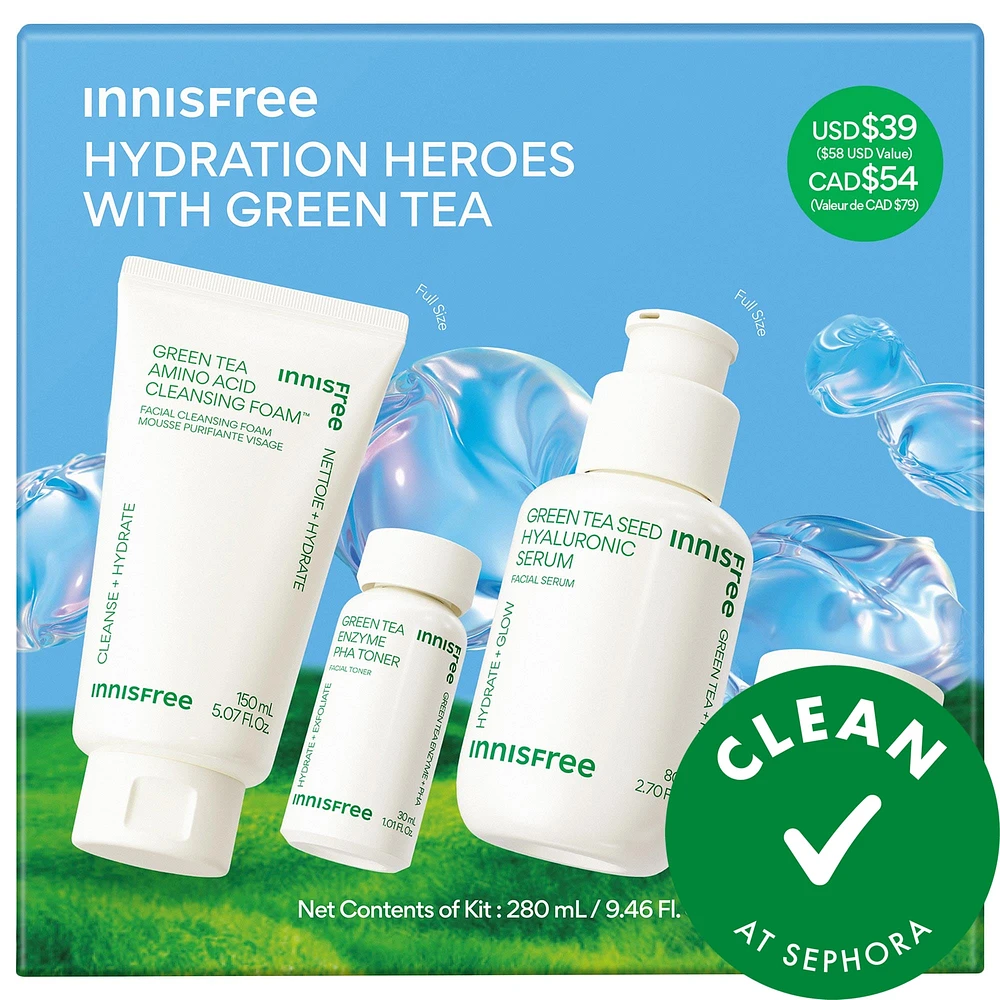 Green Tea Hydration Heroes with Hyaluronic Acid