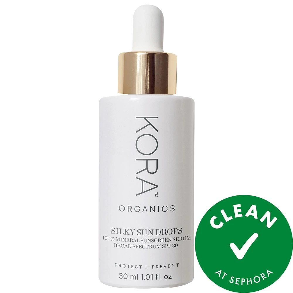 Silky Sun Drops Organic Sunscreen Serum with SPF 30 for Skin Barrier Repair
