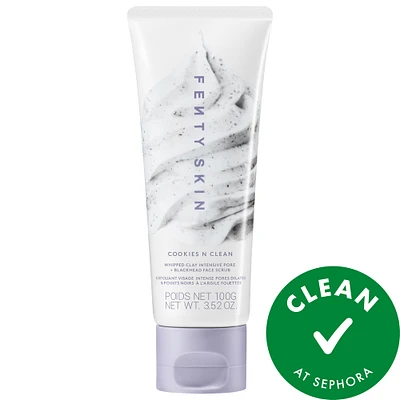 Cookies N Clean Whipped Clay Intensive Pore + Blackhead Face Scrub with Volcanic Sand + Charcoal