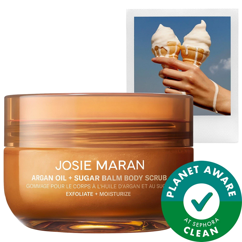 Vanilla Vibezzz - Argan Oil + Sugar Balm Refillable Exfoliating Body Scrub Jar