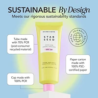 Star Seed Silicone-Free 100% Mineral Facial Sunscreen SPF 30 with Vitamin C +  Prebiotics