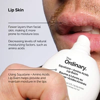 Squalane + Amino Acids Hydrating Lip Balm, for Lips, Elbows, and Cuticles
