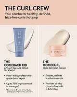 The Curl Crew Instant Damage Repair Treatment + Curl Defining Cream Set