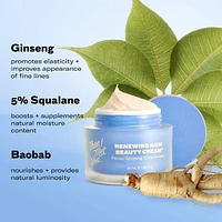 Renewing Rich Deep Hydration Cream with Ginseng and Squalane