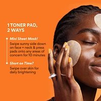 Green Tea Enzyme Vitamin C Brightening + Exfoliating Toner Pads