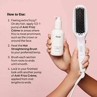 Mane x OUAI Anti-Frizz Heated Straightening Brush Hair Value Set