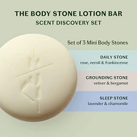 The Body Stone Scent Discovery Set - Trio of Mini Moisturizing Lotion Bars
