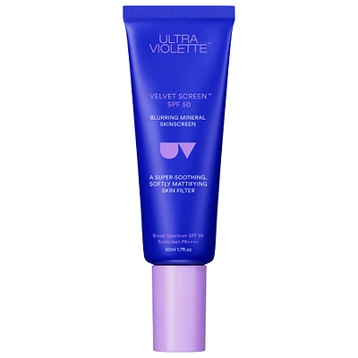 Velvet Screen SPF 50 Mattifying Mineral Fragrance Free Facial Sunscreen