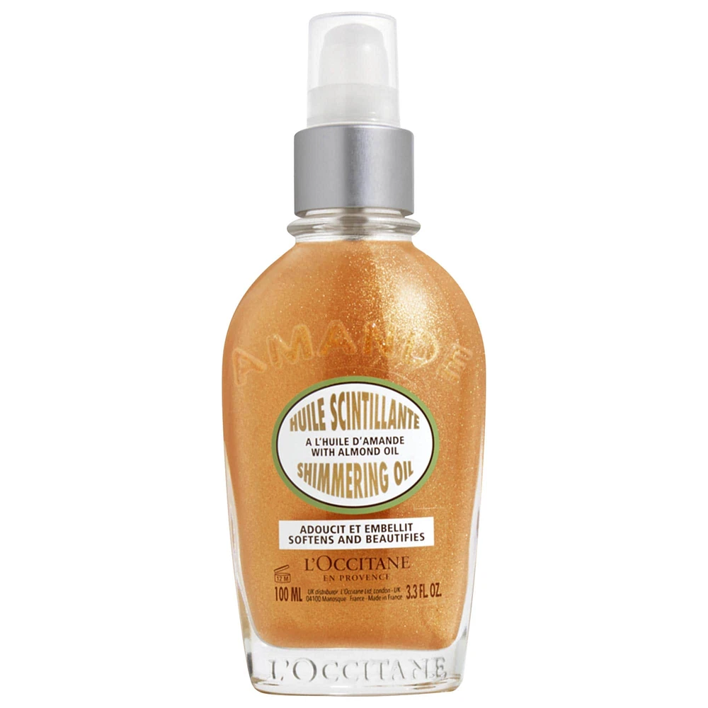 L'Occitane Instant Golden Glow with Almond Shimmering Body Oil 3.3 oz/100 ml